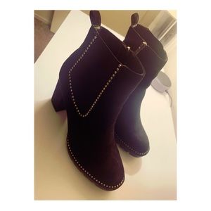 Black studded boots
